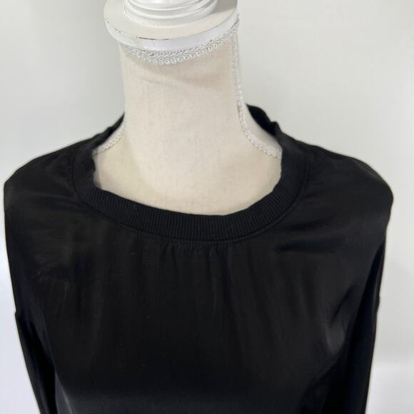 Nation LTD Los Angeles Satin Long Sleeve Crewneck Top - Picture 4 of 6